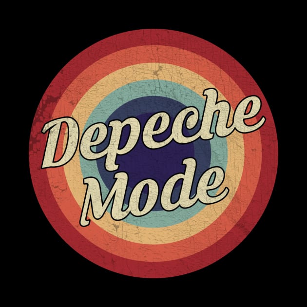 Depeche Mode - Retro Circle Vintage by Creerarscable