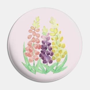 Loose Watercolor Foxgloves Pin