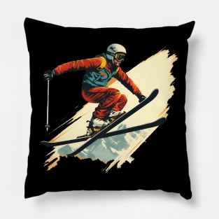 skiing man design Pillow