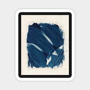 Leaves Cyanotype. Magnet