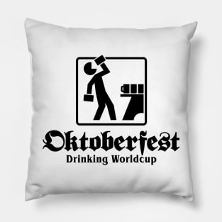 Oktoberfest - Drinking Worldcup (black) Pillow