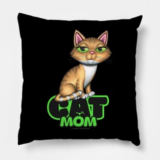 Orange Tabby Cat Mom Pillow