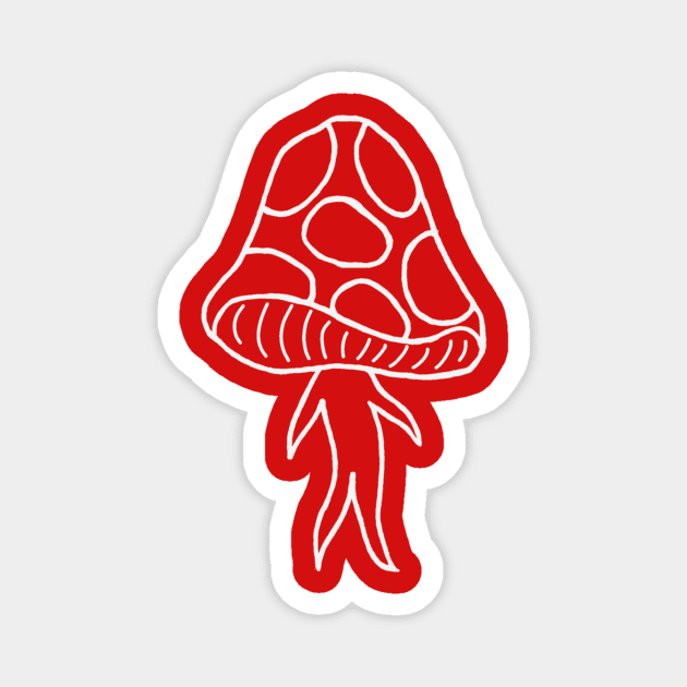 lil mushroom guy Magnet by manthamcmurtrey