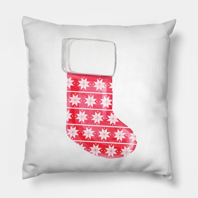 Christmas stocking Pillow by DreamLoudArt