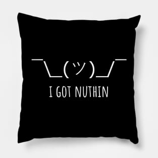 I Got Nuthin Emoji Shrug Pillow