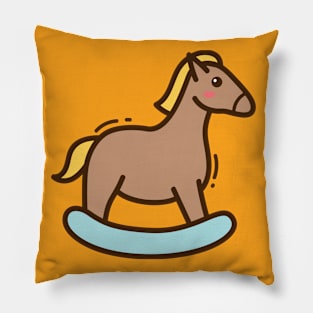 Cute Wooden Horse Pillow