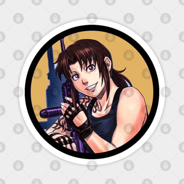 revy black lagoon Magnet by Sparkledoom