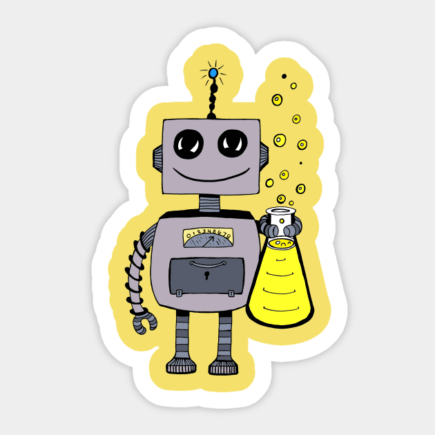 Cute Robot - Robot - Sticker