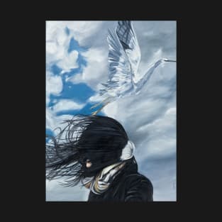 modern surrealism painting, rebelling against the trend, taking flight against the wind T-Shirt