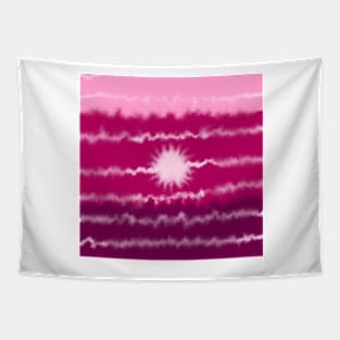 Pink gradient tiedye sunset Tapestry