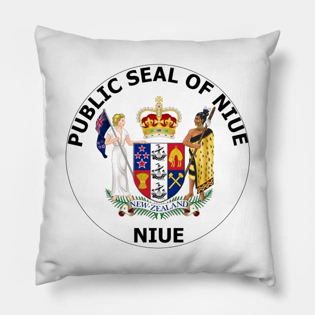 Public Seal of Niue Pillow by Flags of the World