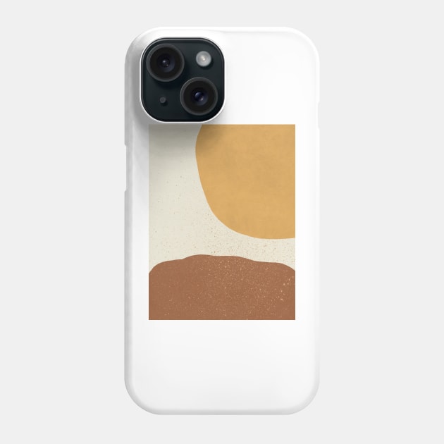 Minimalist Painting - Gold Brown Phone Case by moonlightprint