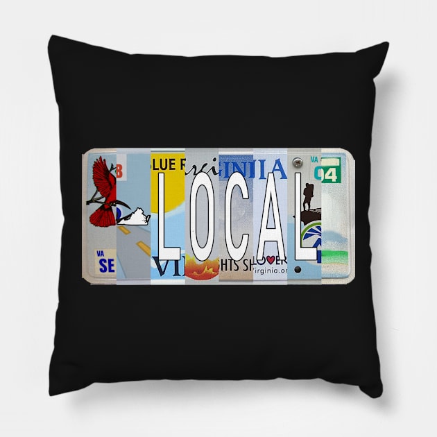 Virginia Local License Plates Pillow by stermitkermit