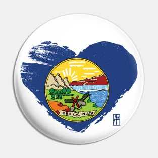 U.S. State - I Love Montana - Montana Flag Pin