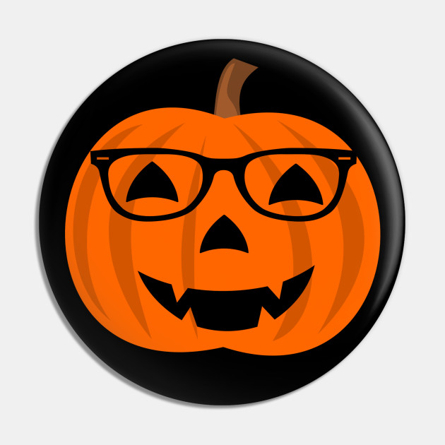 Nerd Jack O Lantern Face Glasses Jack O Lantern Face Pin Teepublic