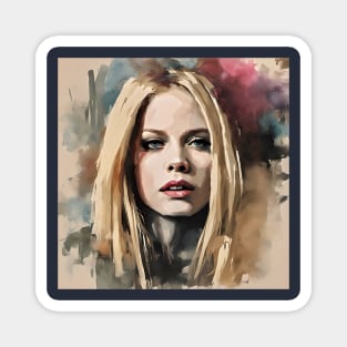 painting of Avril Lavigne Magnet