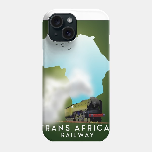 Trans African Railway transport poster Phone Case by nickemporium1