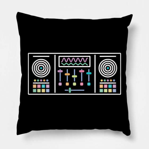 DJ digital Turntables Pillow by ameemax