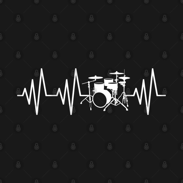 Drum Heartbeat T-Shirt drumming lovers Gift by mommyshirts