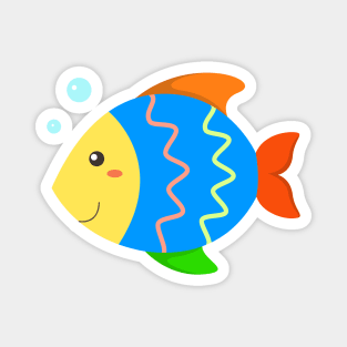 Colorful Fish for Boys and Girls Magnet