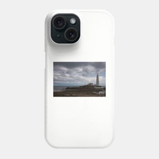 St Mary's Island under a stormy sky Phone Case