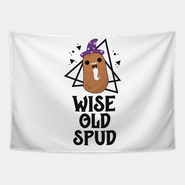 Potato Shirts For Men Funny Gifts for Grandpa Wise Old Spud Tapestry by 14thFloorApparel