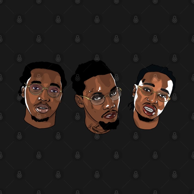 Migos Rappers Quavo Takeoff Offset by Footie Prints