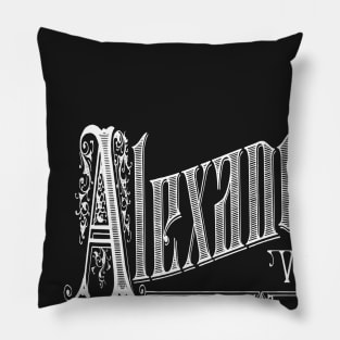 Vintage Alexandria, VA Pillow