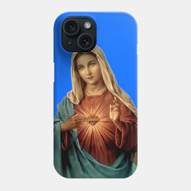 Sacred Heart of Mary Phone Case by Marccelus