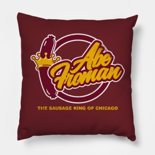 The Sausage King Of Chicago Distressed Pillow