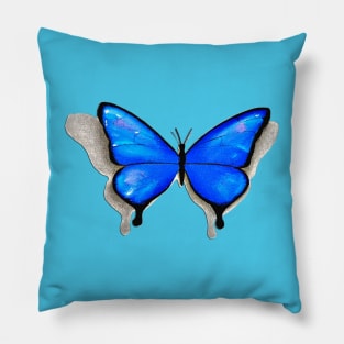 Blue Diamond Butterfly Pillow