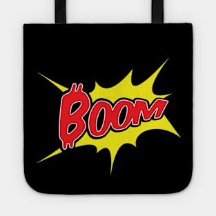 Boom- Bitcoin Funny Comics Style Design Tote