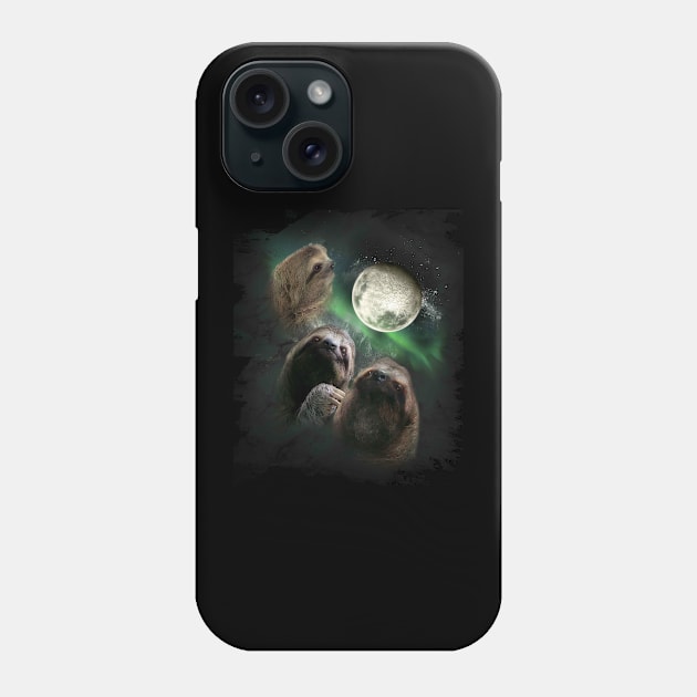 3 Sloth Moon Phone Case by Random Galaxy