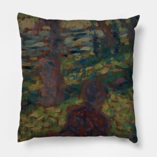 Woman in a Park by Georges-Pierre Seurat Pillow