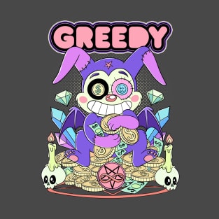 Cute Kawaii Mammon Greedy Money Pastel Bubble Goth Art T-Shirt