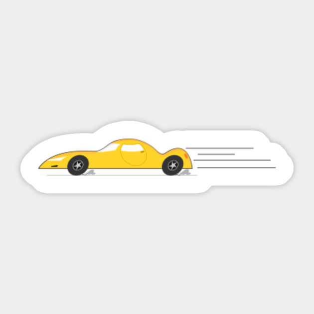 Limited Edition Exclusive Cartoon Car Side View Yellow Cartoon Car Side View Yellow Sticker Teepublic,Shocked Cartoon Face Png