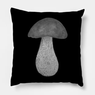 Black and white fungi mushroom Pillow