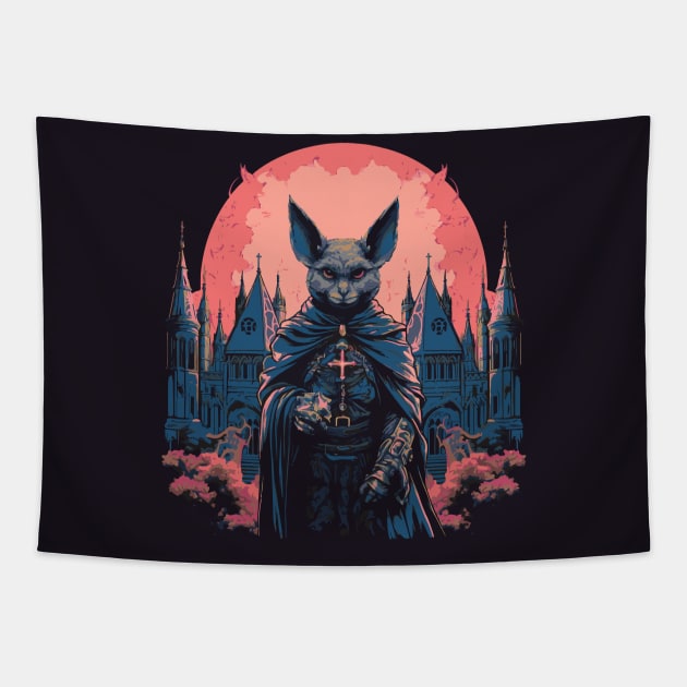 Fantasy Crusader Knight Gargoyle Tapestry by tatadonets