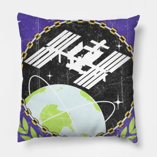 International Space Station Vintage Logo Pillow