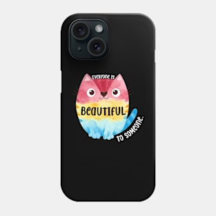 Everyone is Beautiful (LGBTQ cat) Phone Case