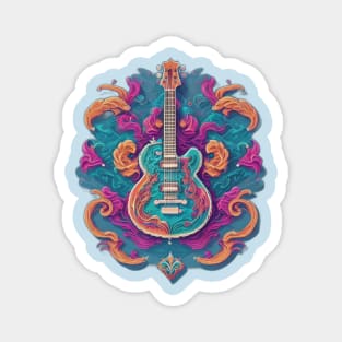 Vintage Guitar Design Magnet