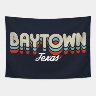 Retro Baytown Texas Tapestry