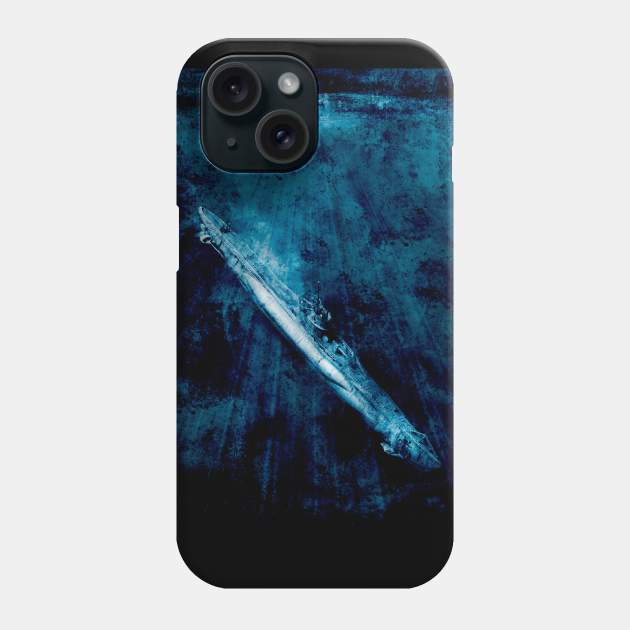 A German U-Boat from Word War 2 diving Phone Case by Pitmatic