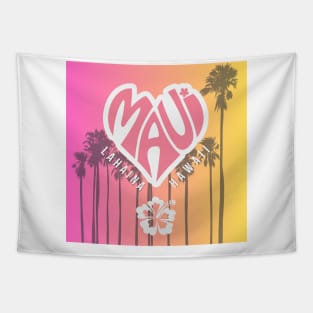 Lahaina, Maui Pastel Love Tapestry