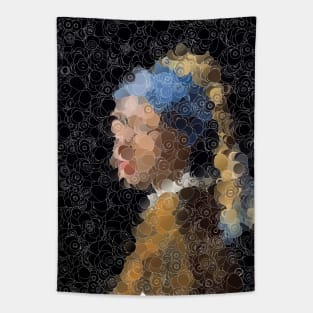 girl with the purl earring Tapestry