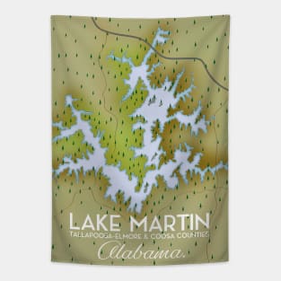 Lake Martin travel poster Tapestry