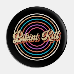 vintage circle line color Bikini Kill Pin