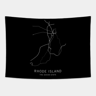 Rhode Island State Road Map Tapestry