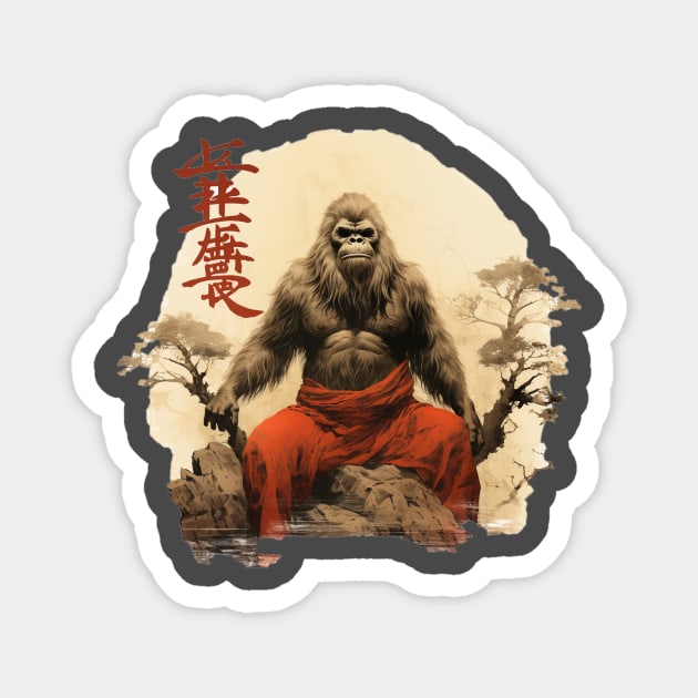 Asian Squatch Magnet by Jason's Finery