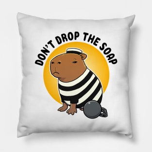 Don't drop the soap Capybara Prisioner Pillow